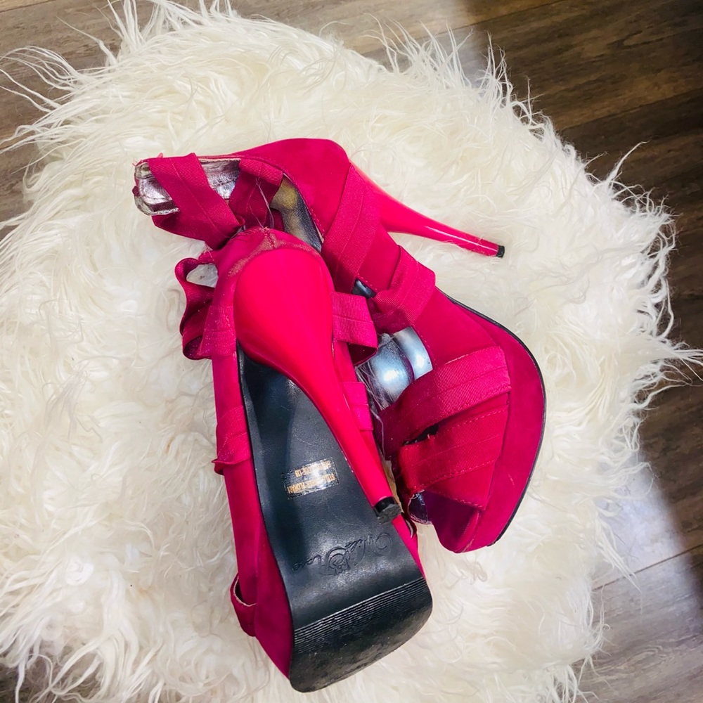 Pink Strappy Heels - Picture 10 of 10